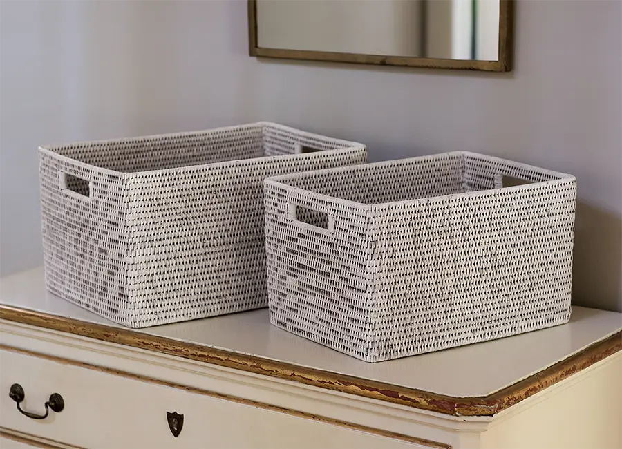 Rattan Schrankkoerbe